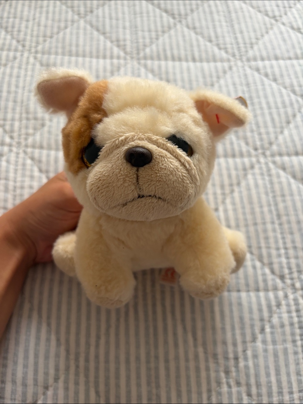 Ty Cream and Brown Plush Dog